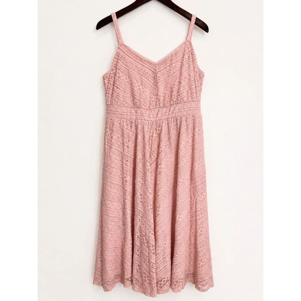 Torrid Dusty Pink Lace Midi Dress Size 1